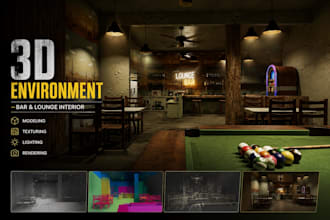 create game environment scenes and renders