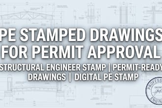 pe stamped drawings, structural calculations, and reports for permit approval