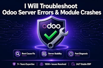 deliver expert odoo technical support, bug fix to debug and stabilize your erp