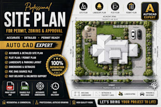 create detailed site plan for city permit and approval