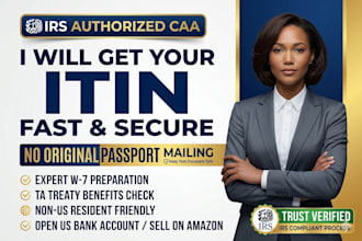 be your irs caa for itin individual taxpayer identification number