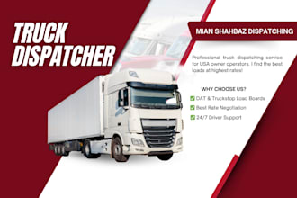 be your professional truck dispatcher for owner operators
