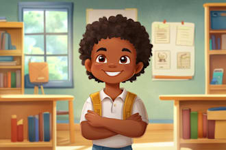 digitally color children book illustration