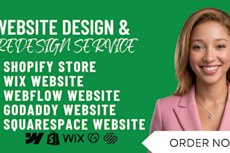 shopify store design wix website redesign squarespace godaddy website design