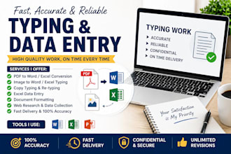 fast and accurate data entry work
