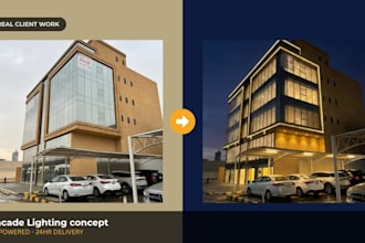 create an ai facade lighting concept for your building