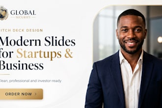 design a startup investor pitch deck and fundraising presentation