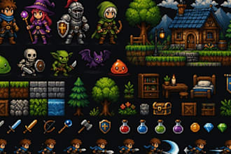 create pixel art character and animation for you