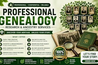 perform genealogy research to trace your family tree