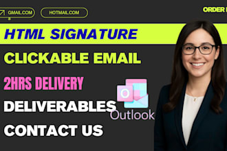 clickable animated HTML email signature design