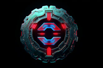 design a cool logo cyberpunk or mecha futuristic