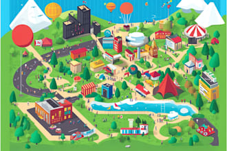 draw vector map in illustrator