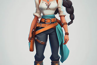 draw 2d game character art