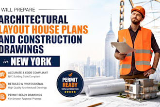 prepare architectural layout house plans and construction drawings in new york