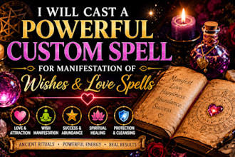 cast a powerful custom spell for manifestation of wishes and love spells