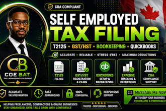 do self employed canadian tax filing t2125 gst hst bookkeeping quickbooks