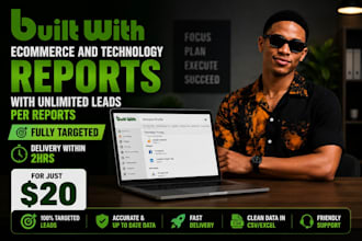 provide shopify or any tech stack reports using builtwith pro