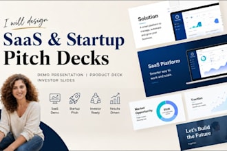 saas demo presentation, product deck, startup software investor pitch slides