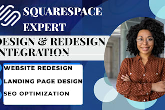 design your squarespace website, fix mobile issues, improve speed and SEO