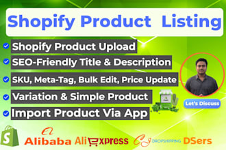 do shopify product listing and product upload