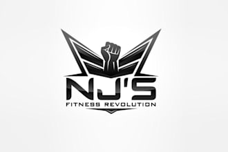 design glamorous strong fitness revolution logo