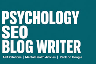 write SEO psychology and mental health blog posts