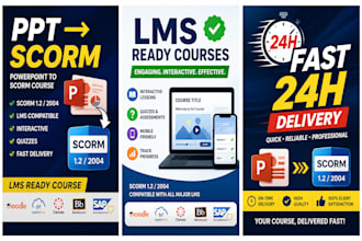 convert powerpoint to scorm lms course or training video