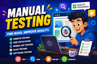 manual testing on websites, games and softwares