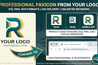 design a professional favicon for your website from your logo