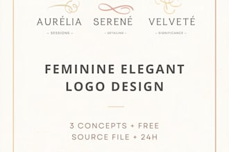 luxury feminine logo for clothing brand