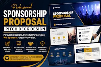 write sponsorship proposal pitch deck design