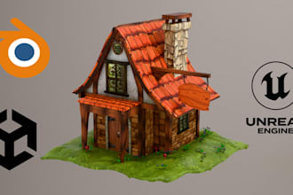 create stylized gameready 3d models in blender
