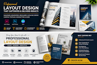 design a perfect magazine, book cover, catalog layout, yearbooks, newspapers