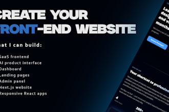 build modern react frontend for ai or saas startups