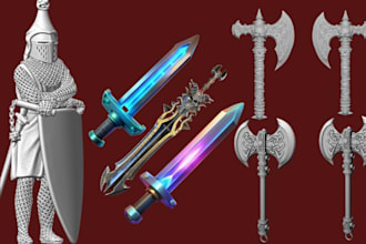 do 3d sword model printing 3d cosplay 3d gun 3d weapon prop