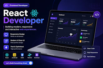 build responsive react frontend websites and portfolios