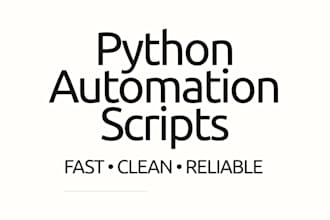 write a custom python automation script for your task