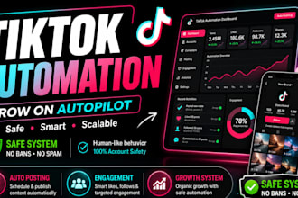 develop custom social media bot, tiktok livestreaming bot, tiktok API bot