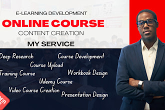 create online course content, elearning course, training content with a workbook
