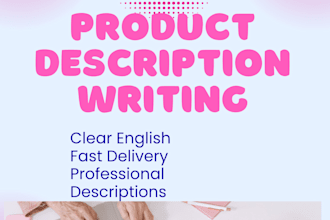 product description writing for food products