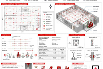 design fire protection and fire sprinkler system layout drawings
