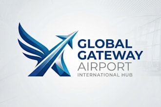design a modern and professional airport logo for your brand