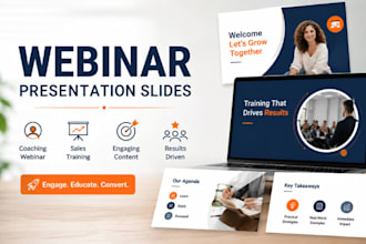 webinar presentation slides, coaching webinar deck, sales training slides
