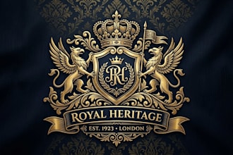 design a luxurious and elegant royal logo for your brand