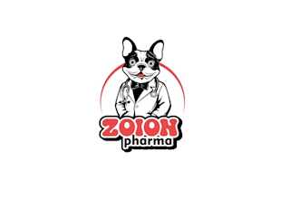design zoion pharma french bulldog doctor coat stethoscope logo