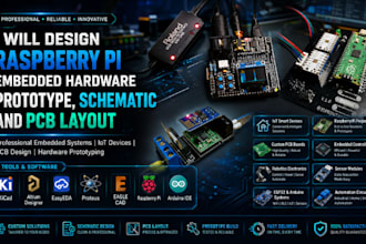 design raspberry pi embedded hardware prototype, schematic and pcb layout