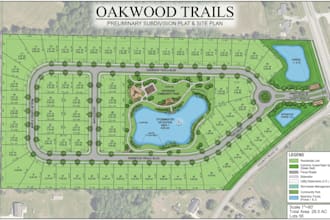 provide rendering of subdivision design, plat map for real estate site plans