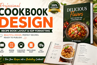 cookbook design recipe book ebook and cookbook formatting for KDP