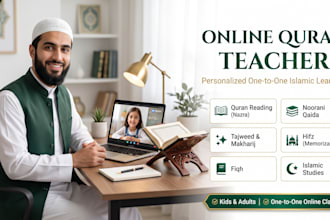teach quran with tajweed,hifz,nazra,noorani qaida,fiqh and islamic studies