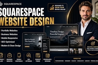 design squarespace portfolio website, build squarespace business website